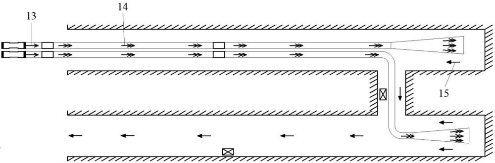 Novel tunnel construction ventilation system based on high-pressure air supply and ventilation method thereof