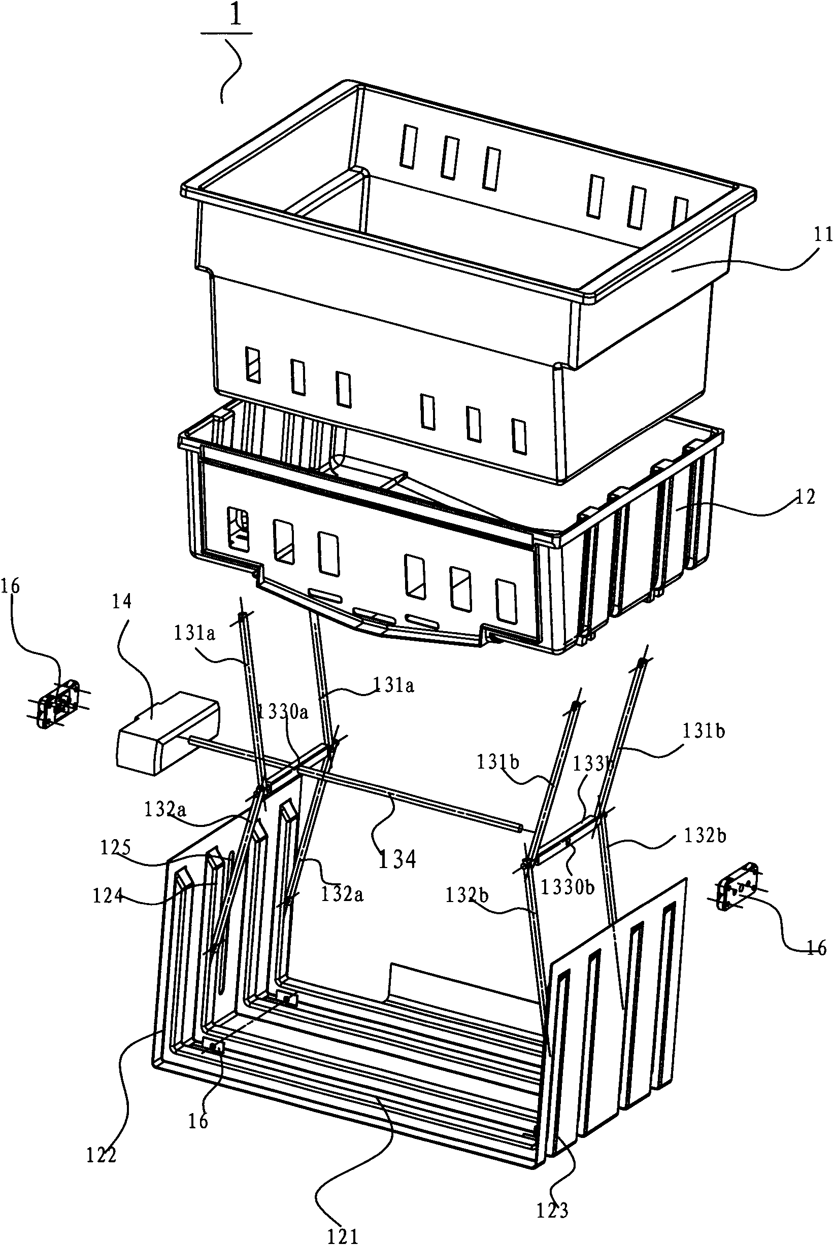 Drawer component and refrigerator having drawer component