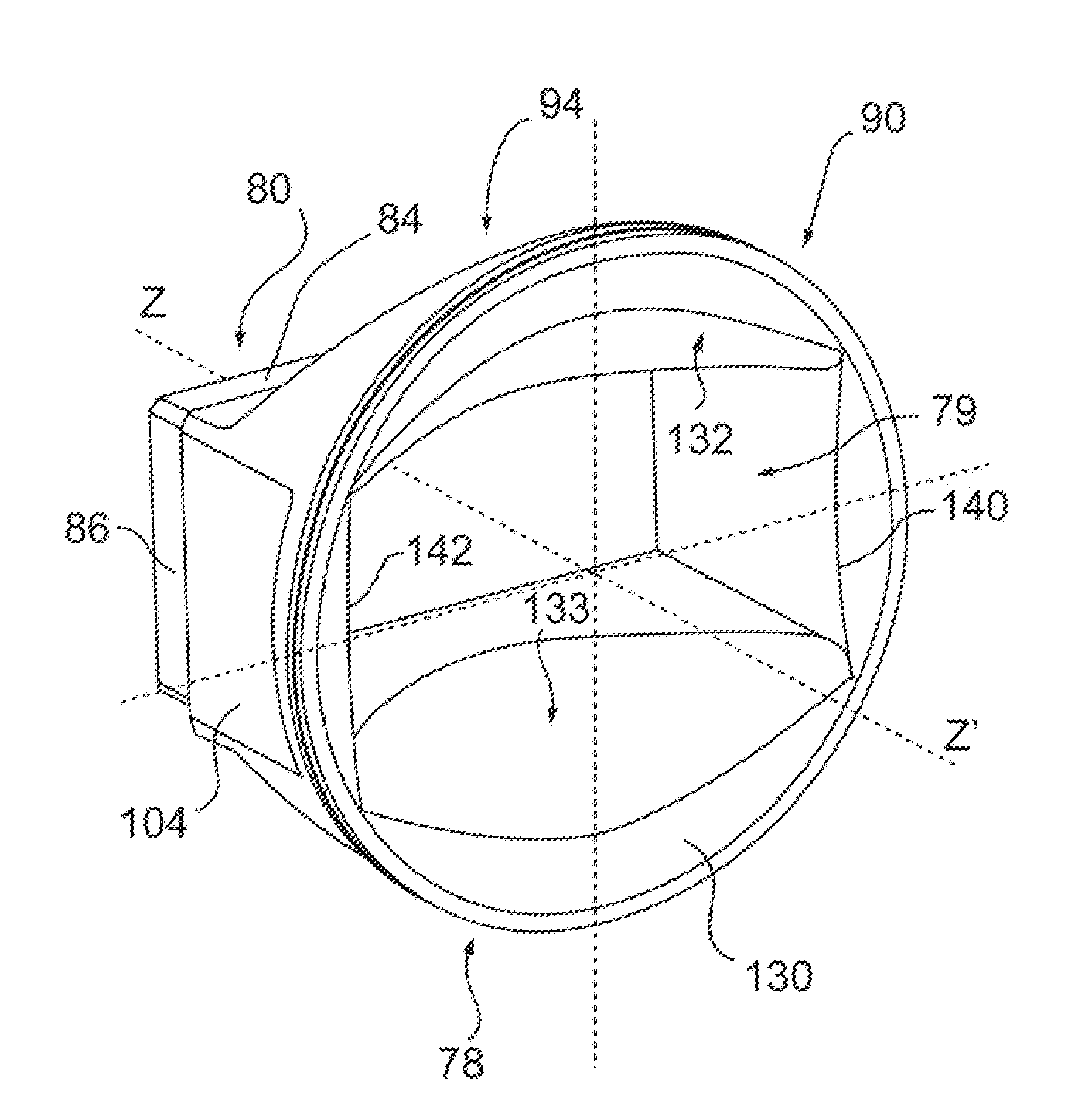 Matched RF output transition for a high-power  microwave electron tube