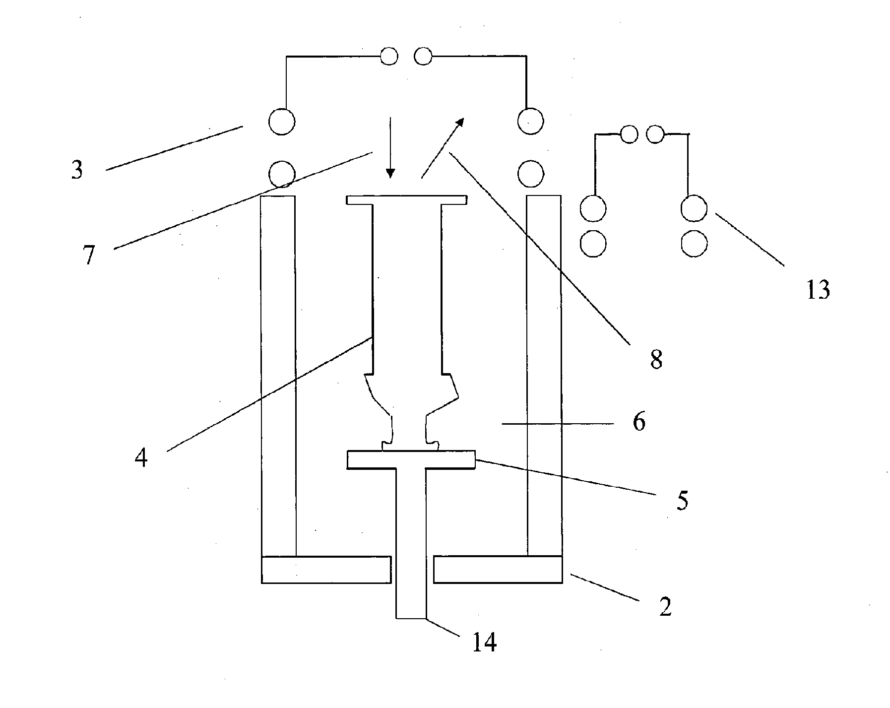 Temperature regulation for a device for the additive manufacturing of components and corresponding production method