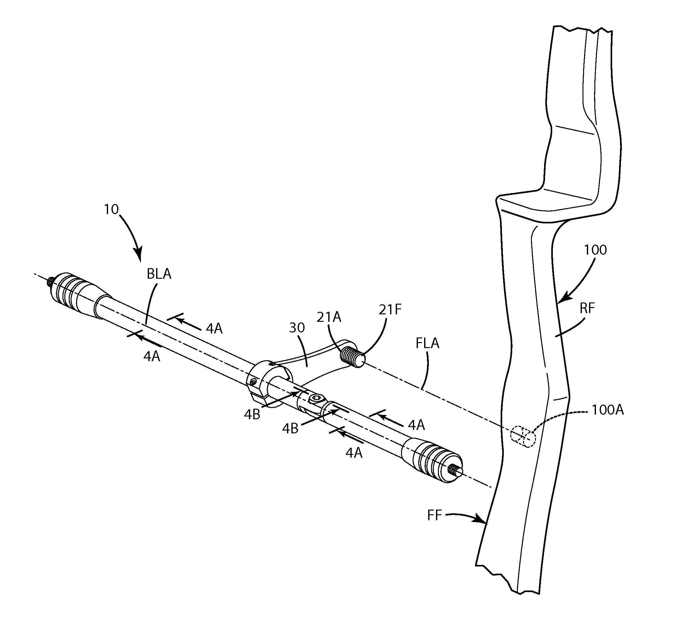 Continuous articulating archery stabilizer