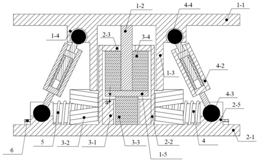 Infrastructure large-load multidirectional vibration isolation and reduction device and disaster prevention method thereof