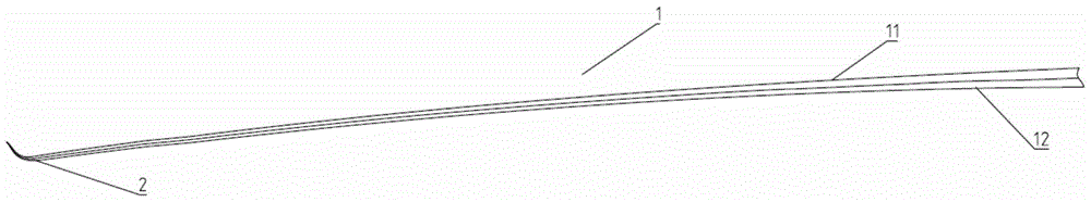 A megawatt class wind power generator blade with blade tip spoiler structure and forming method thereof