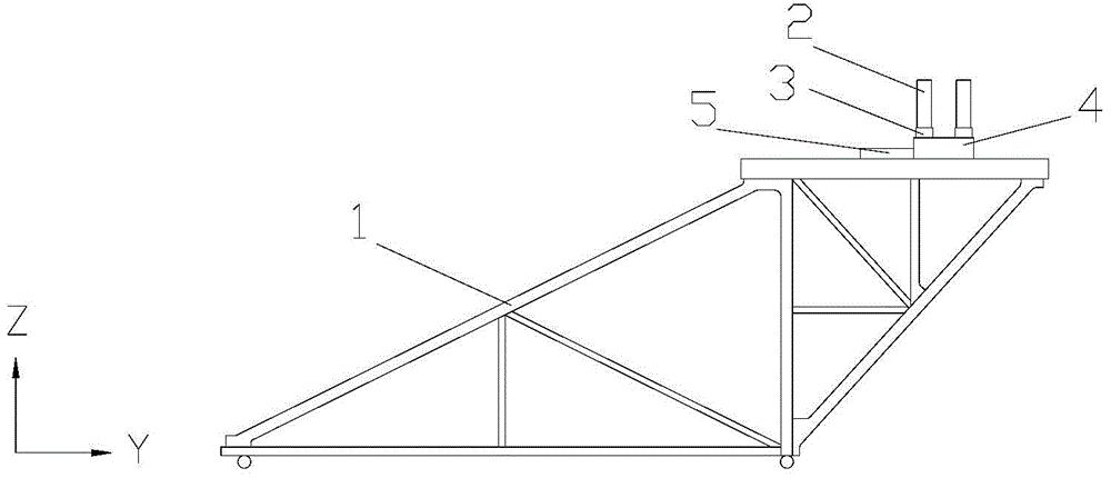 A bridge deck crane structure