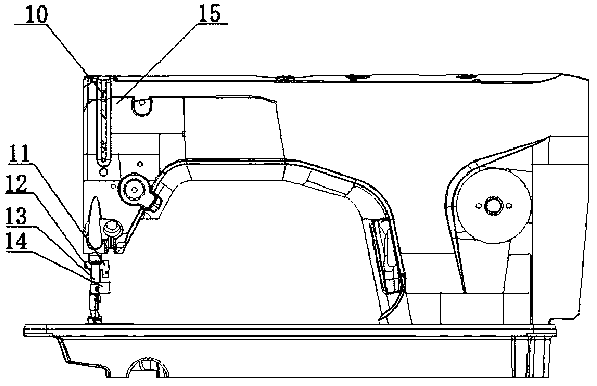 Device for collecting needle number of industrial sewing machine and piece counting method