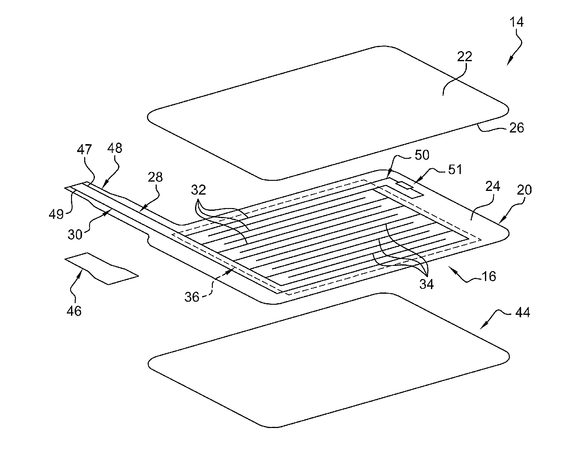 Pressure sensitive transducer assembly and control method for a system including such an assembly