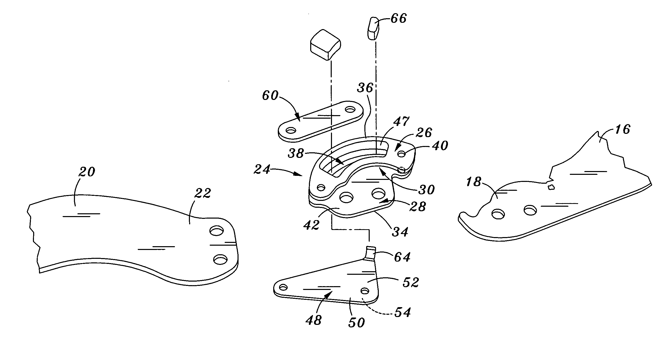 Hinge system for regulating knee joint flexion and extension