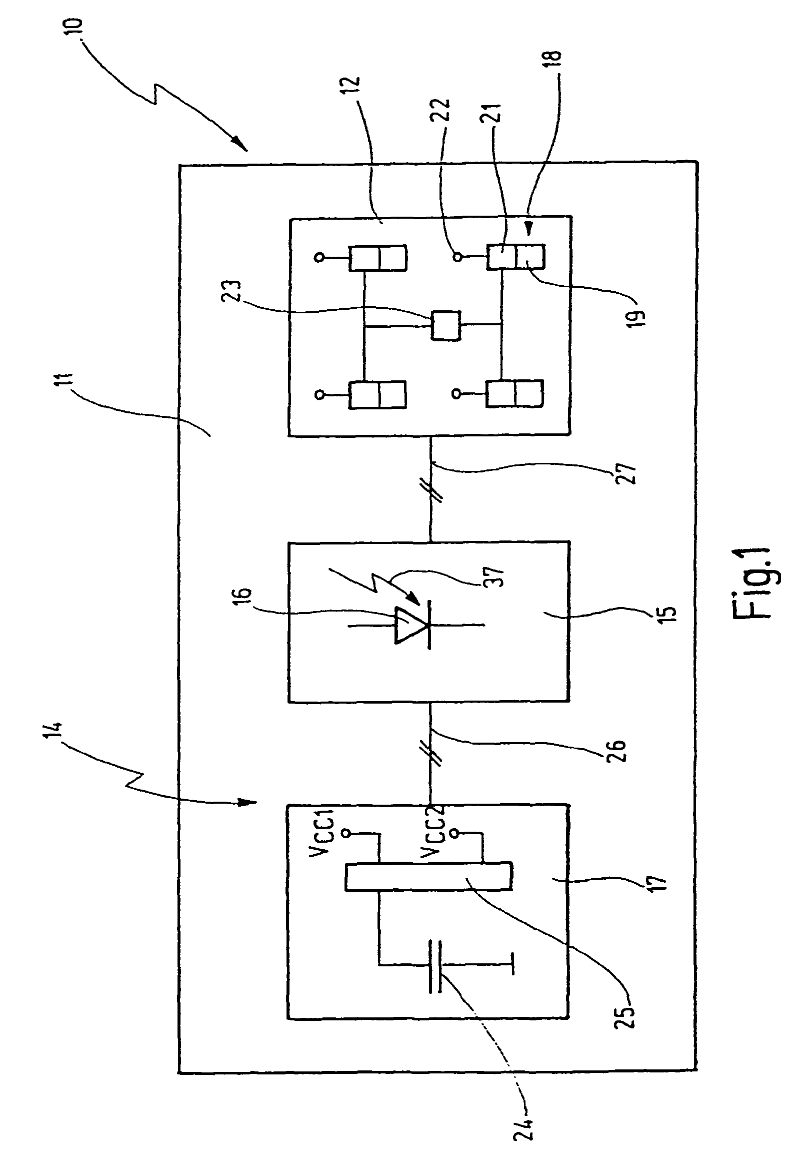 Active retina implant with a multiplicity of pixel elements