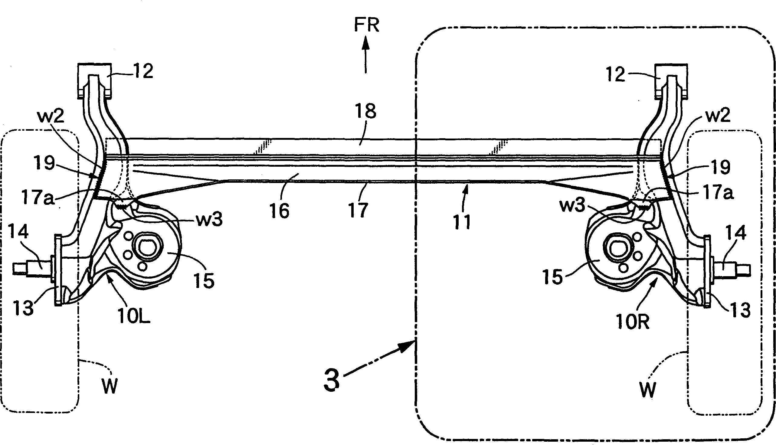 Torque beam suspension