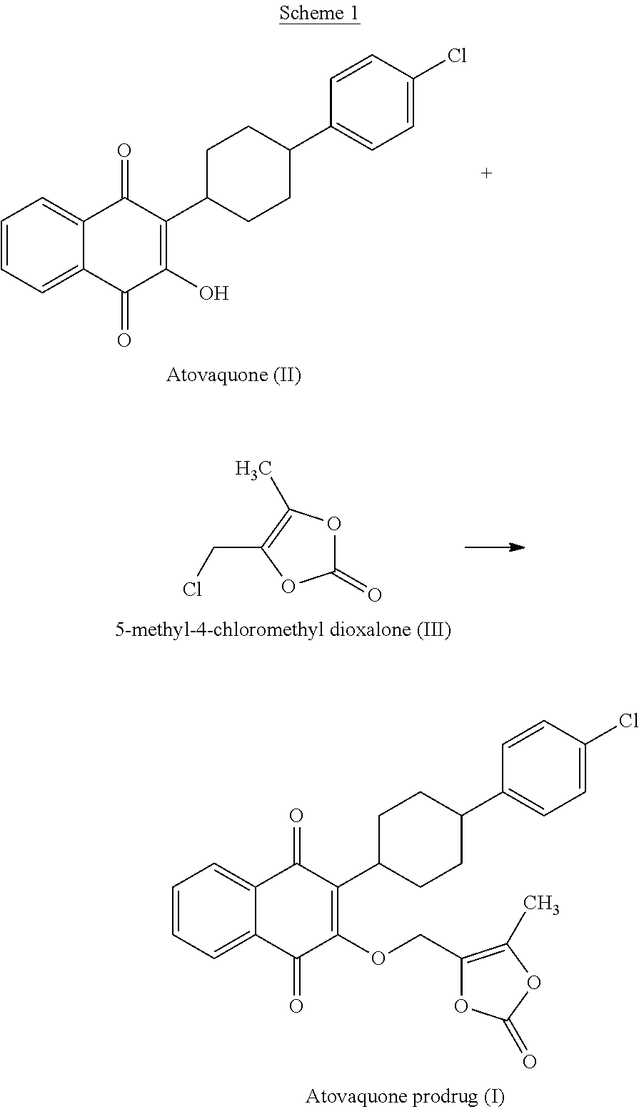 3-(5-methyl-2-oxo-l, 3-dioxol-4-yl) methyloxy-2-trans-[(4-chloro phenyl) cyclohexyl][1,4]naphthaquinone-atovaquone prodrug