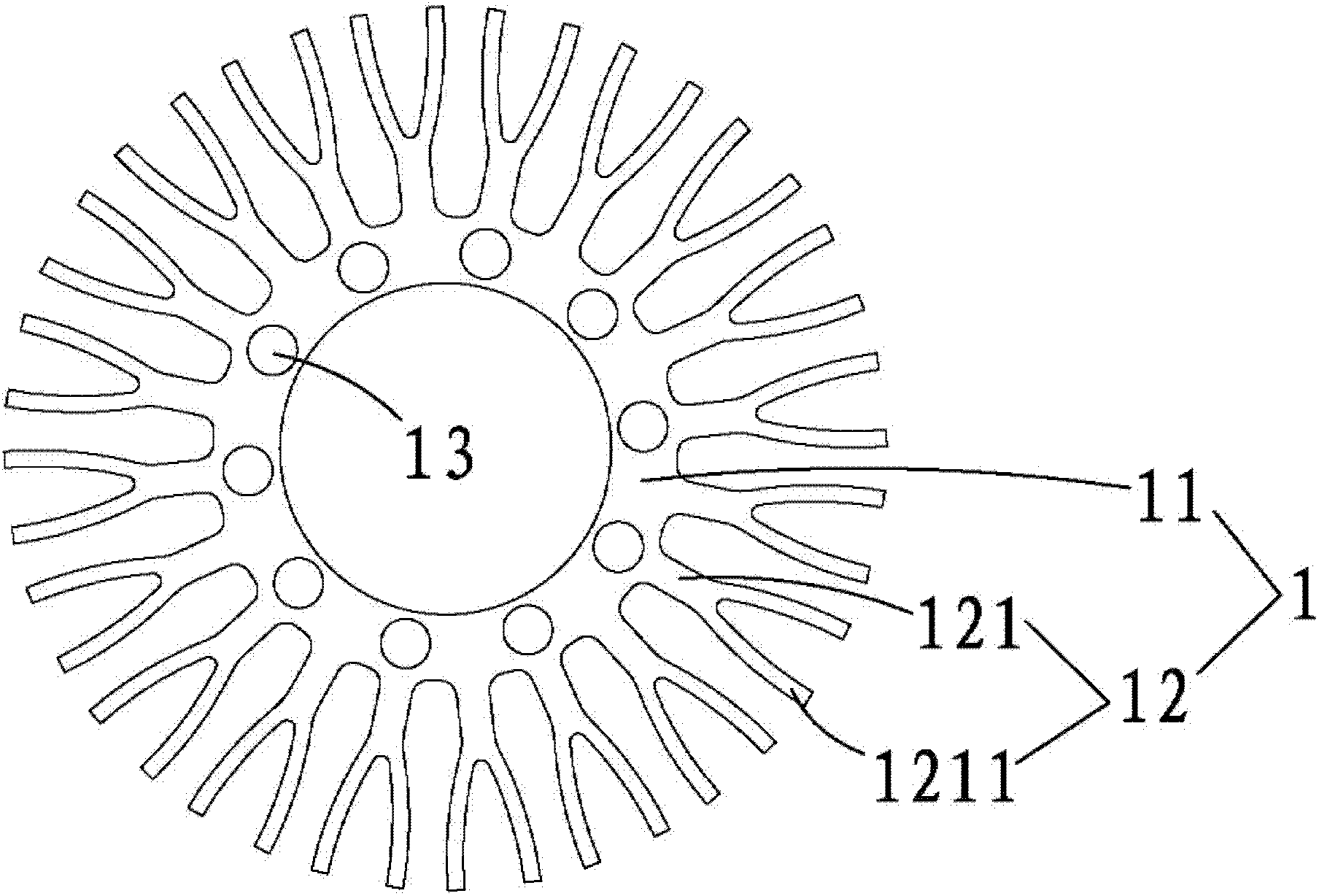 LED (light-emitting diode) radiator and LED lamp