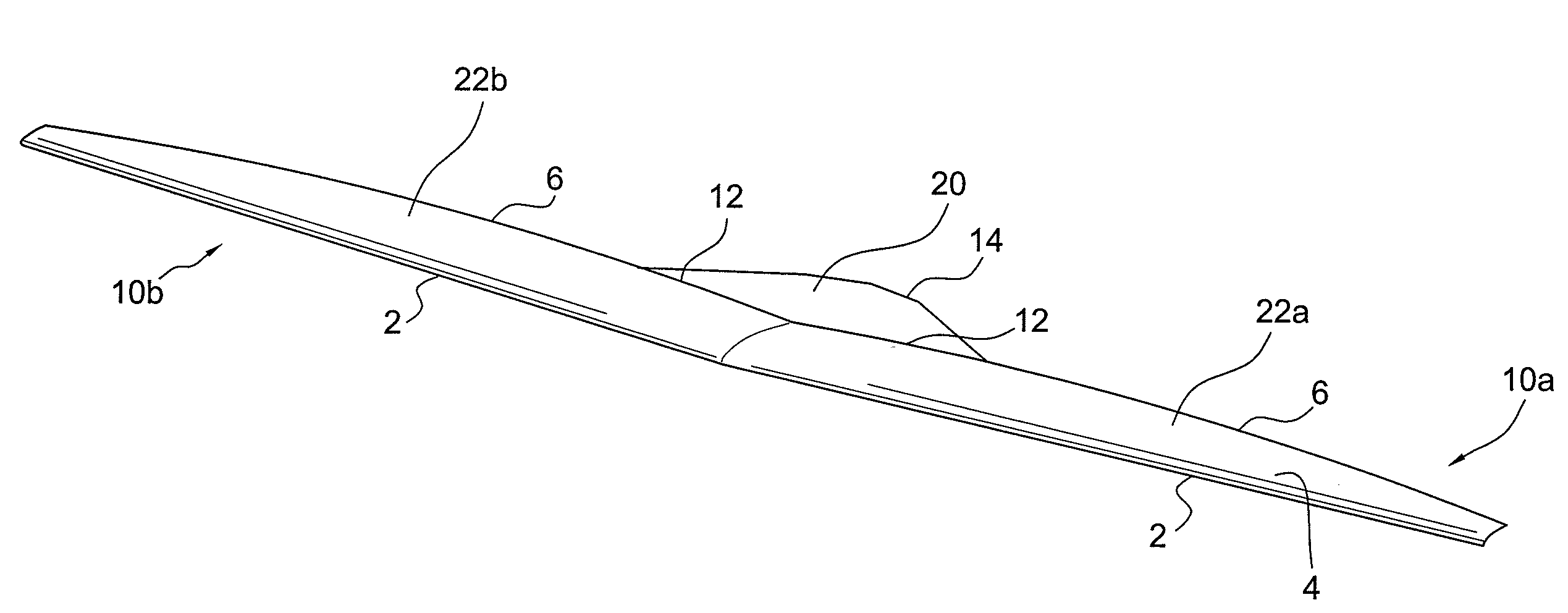 Sail wing with high span efficiency and controlled pitching moment