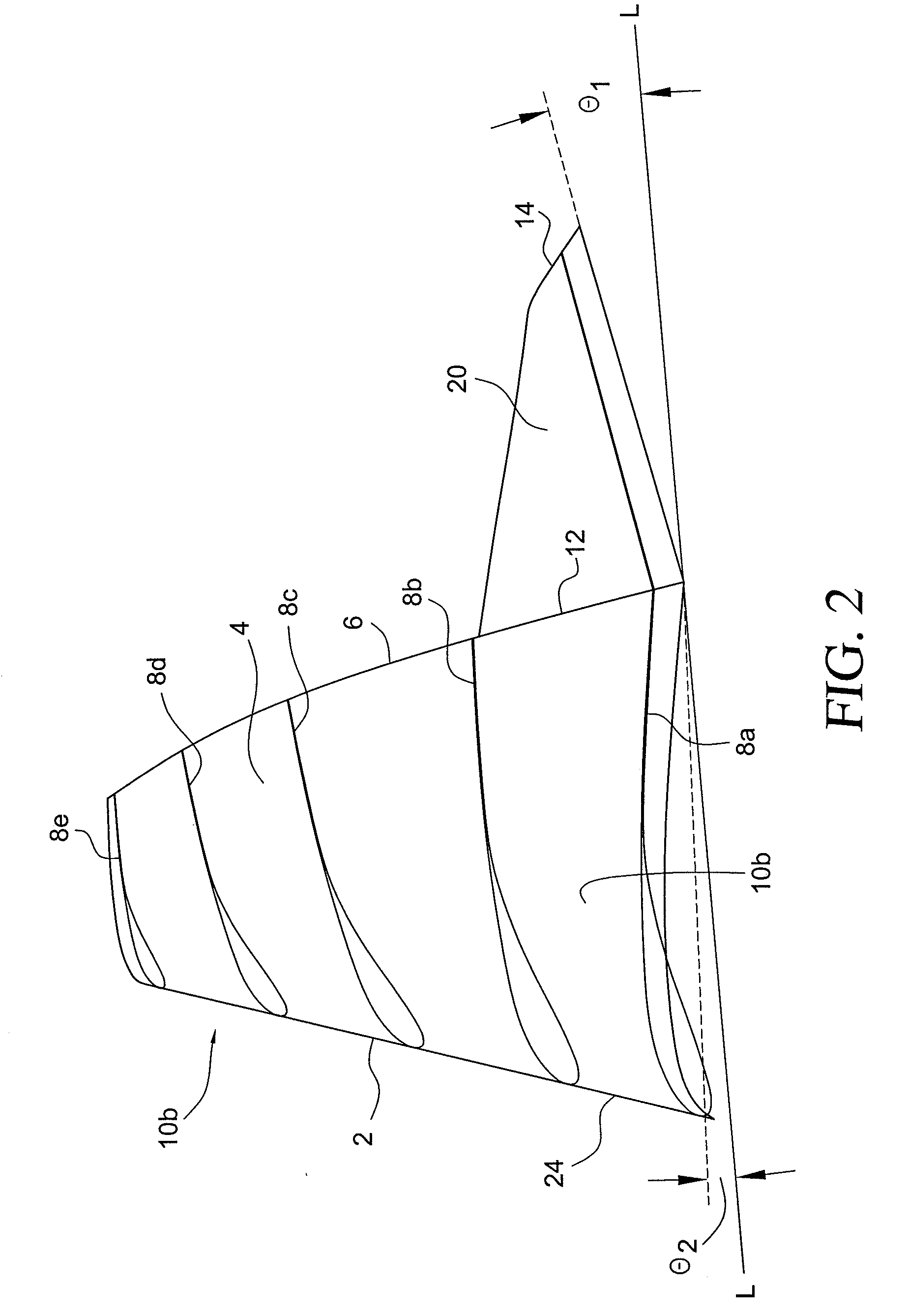 Sail wing with high span efficiency and controlled pitching moment