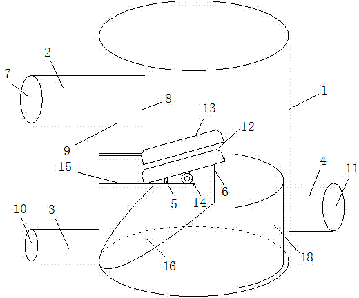 Initial rainwater discarding device of rainwater gathering system