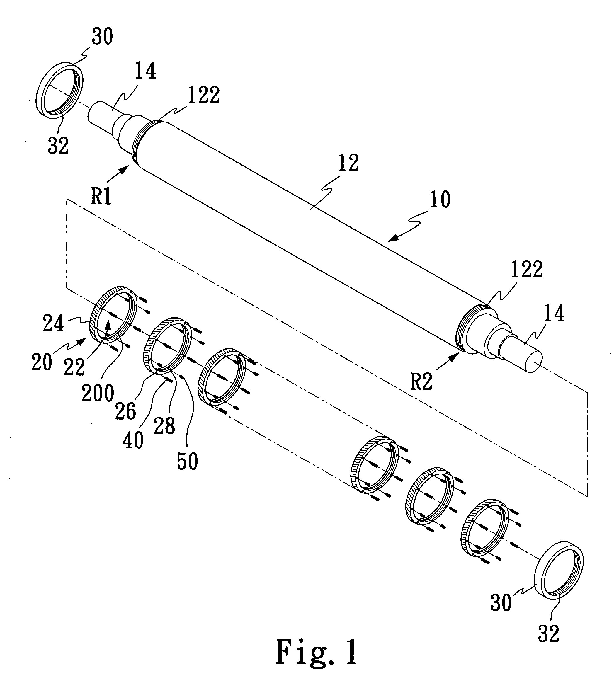 Structure of pattern pressing roller