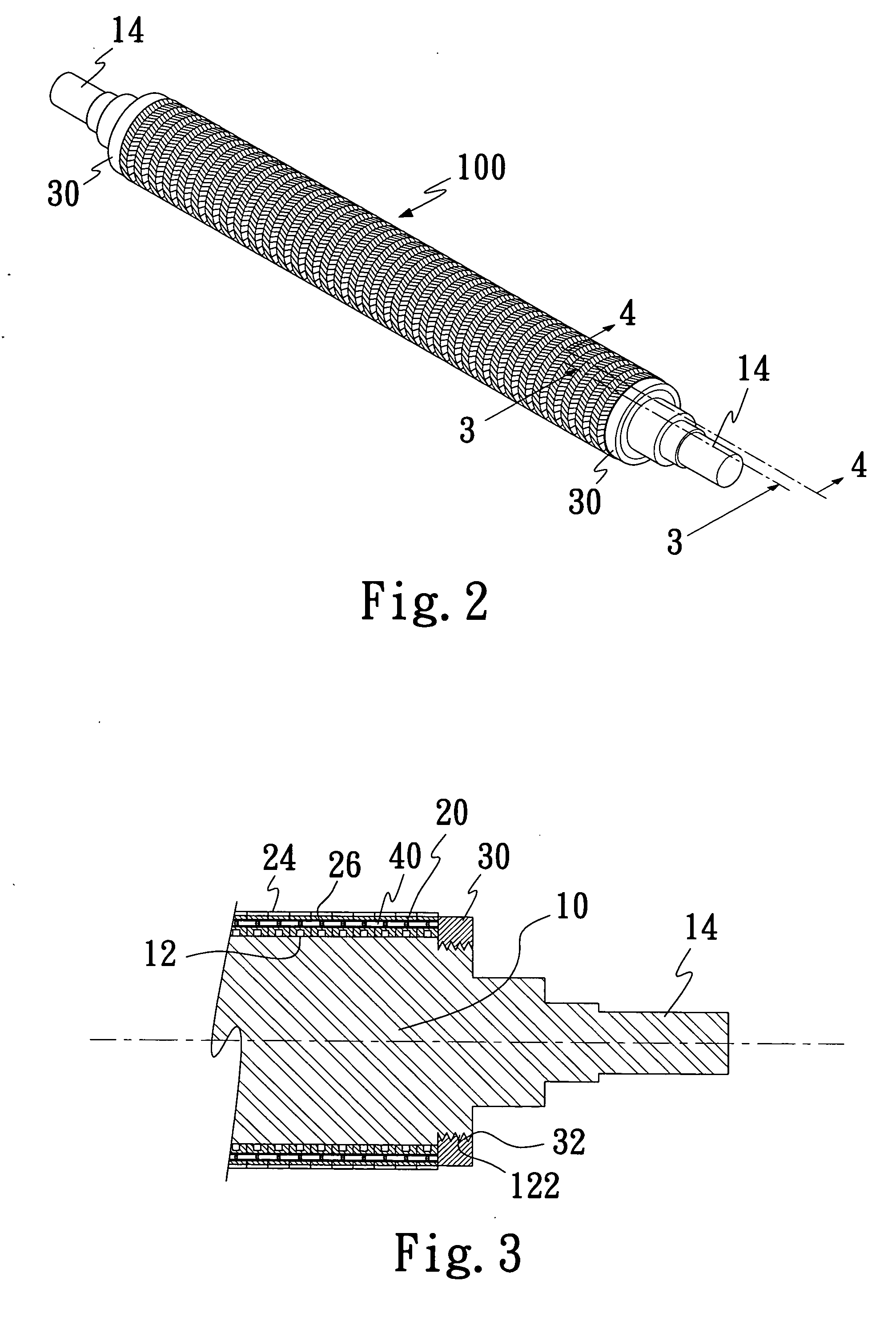 Structure of pattern pressing roller