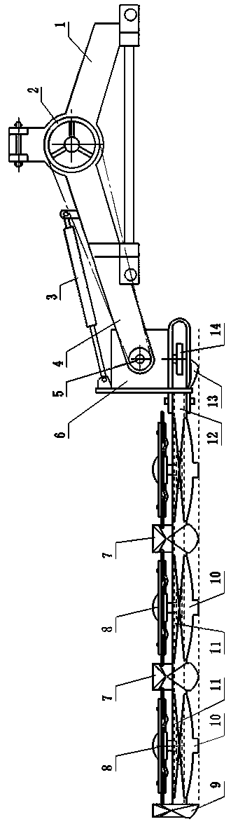 Novel cutter head type mowing machine