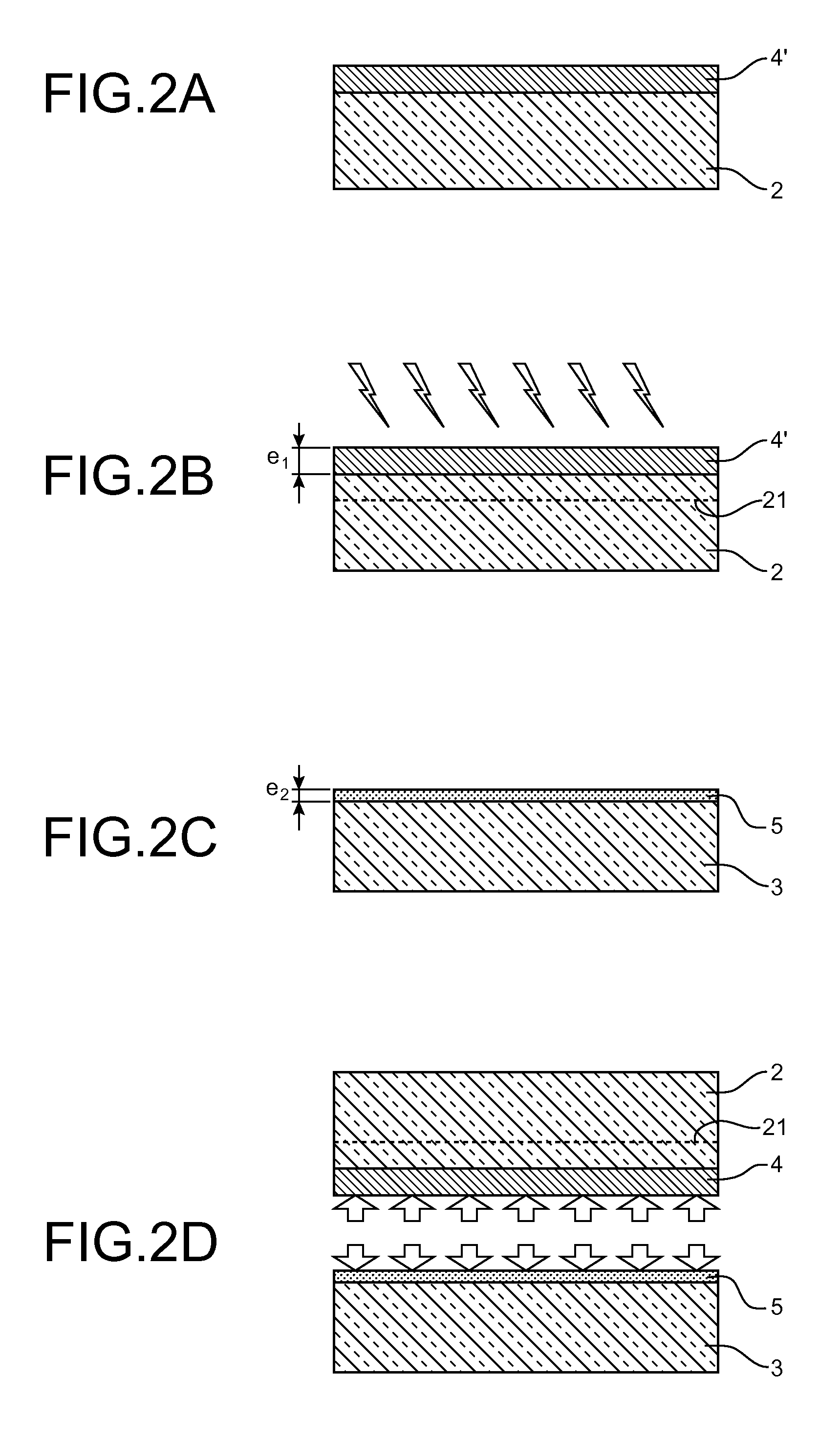 Method for producing a stack of semi-conductor thin films