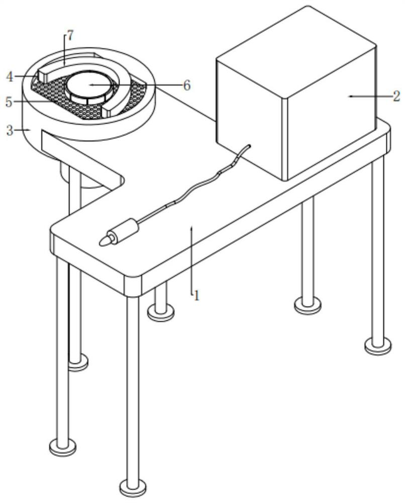 Oral clinical false tooth polishing device with dust removal and air suction structure