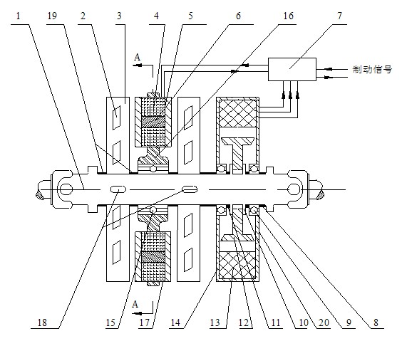 Double-rotor disc self-excited retarder and control method thereof