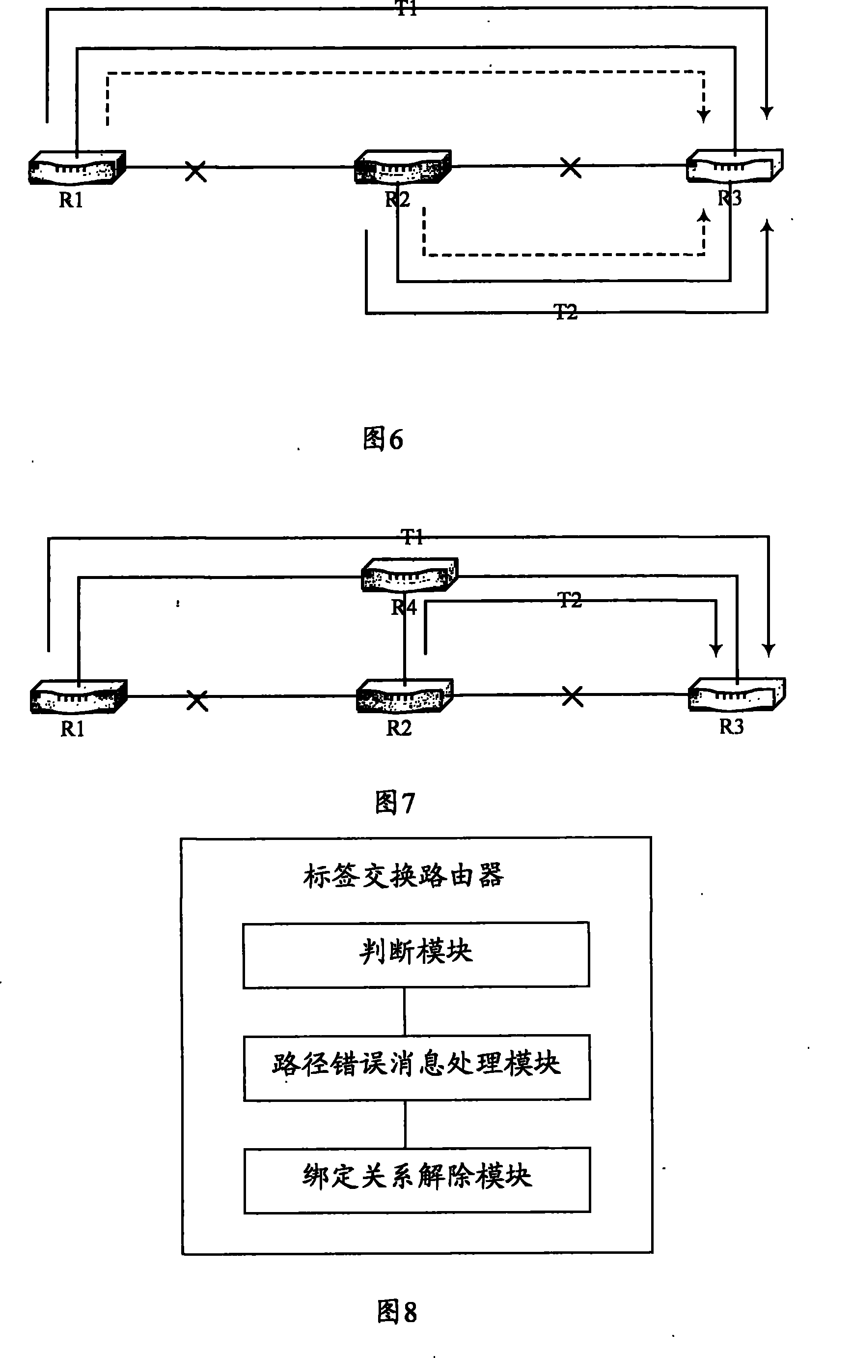 Fast rerouting method and label exchange router