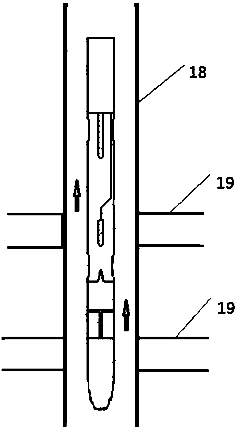 Jet type double water holding tracer logger