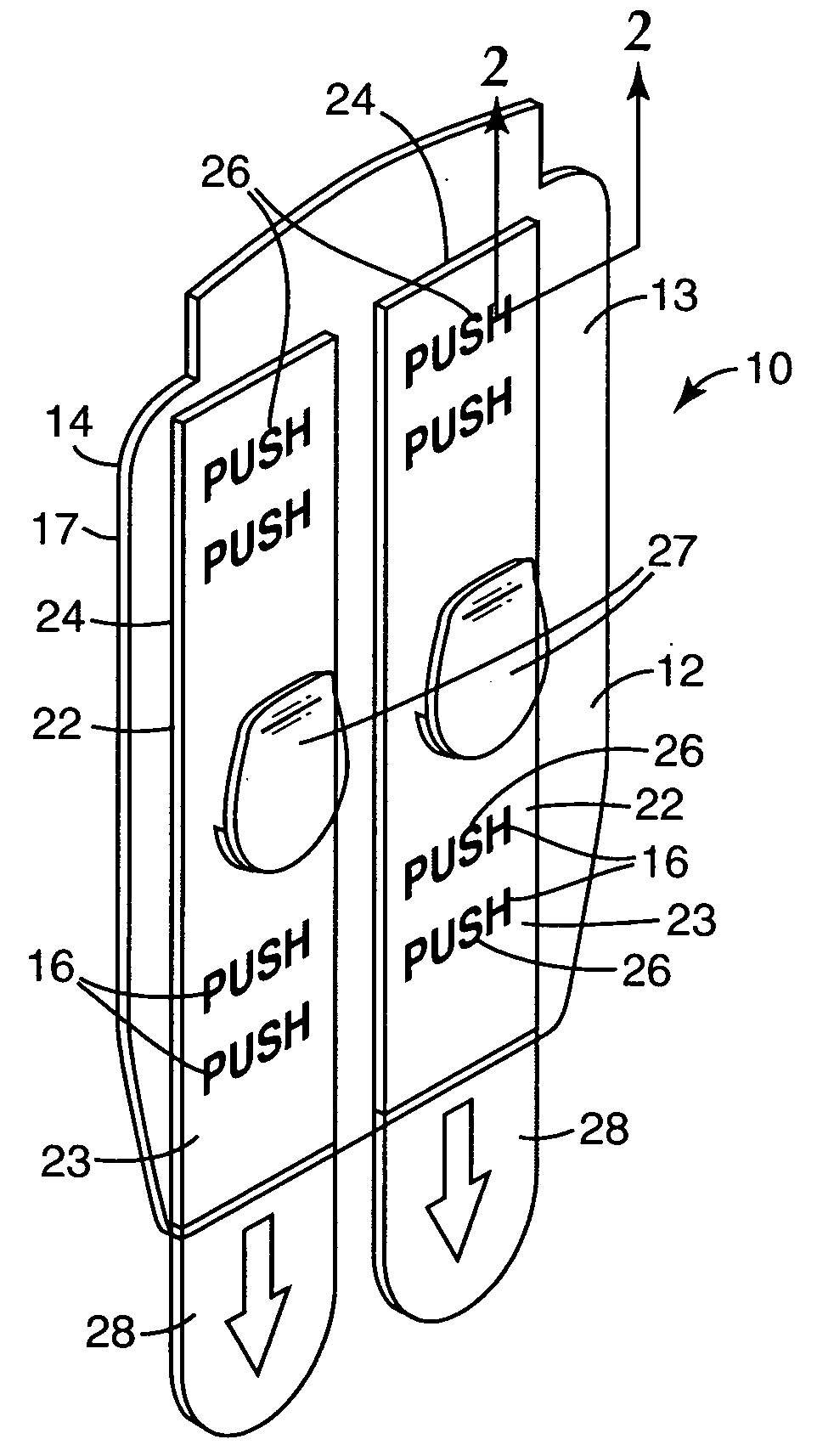 Pressure indicating structure