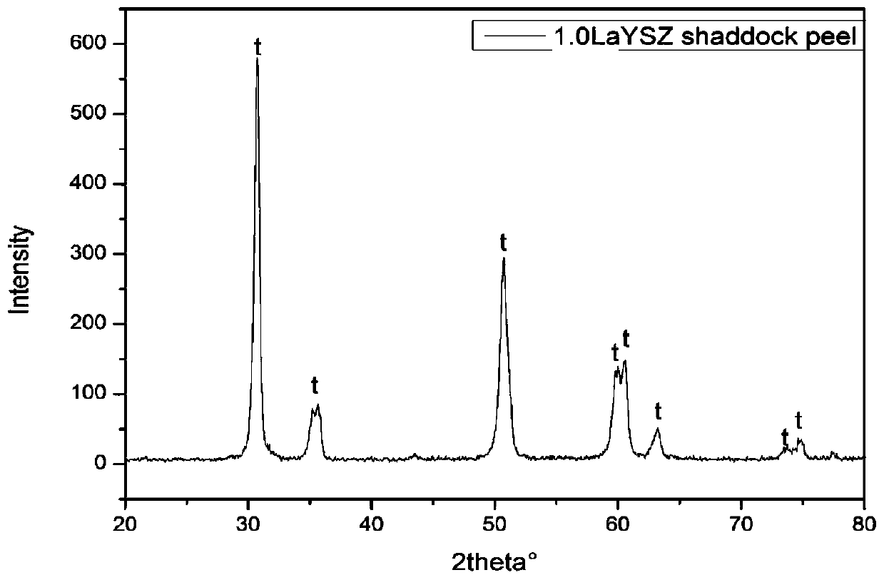 Method for obtaining porous zirconium dioxide thermal insulation ceramic through shaddock peel