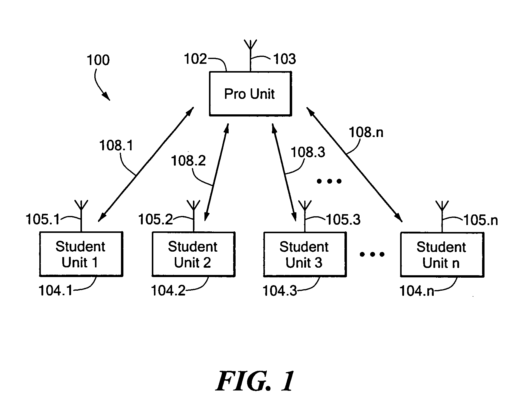 Adjustable training system for athletics and physical rehabilitation including student unit and remote unit communicable therewith