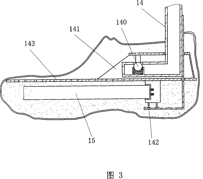 Drying sterilizing and disinfecting device for shoe cabinet