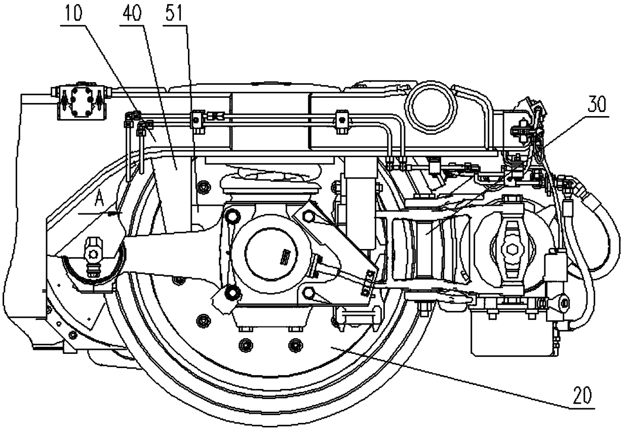 Wheelset lifting device and bogie with the same