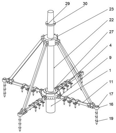 Anti-typhoon wind power generation equipment fixing base