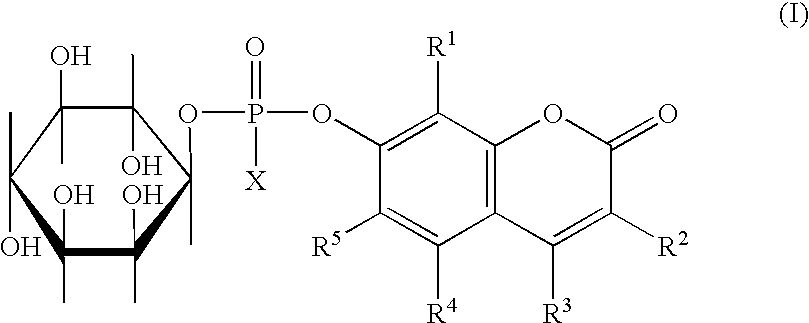 Novel potentially fluorogenic compounds and plating media containing same