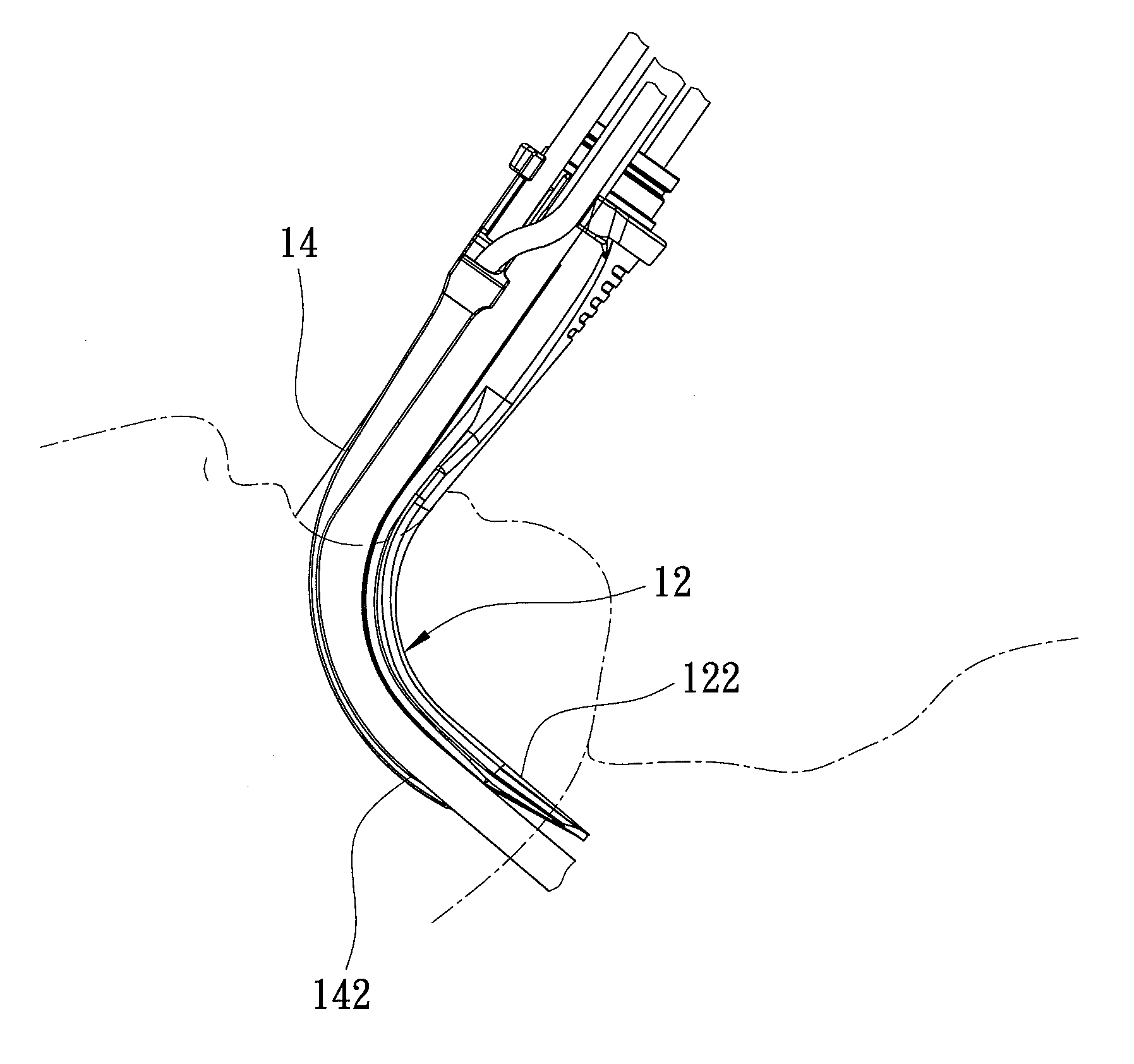 Pharyngeal intubation guiding device