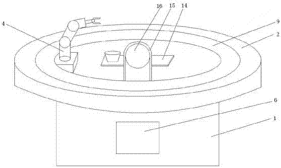 Automatic dish-serving dinner table