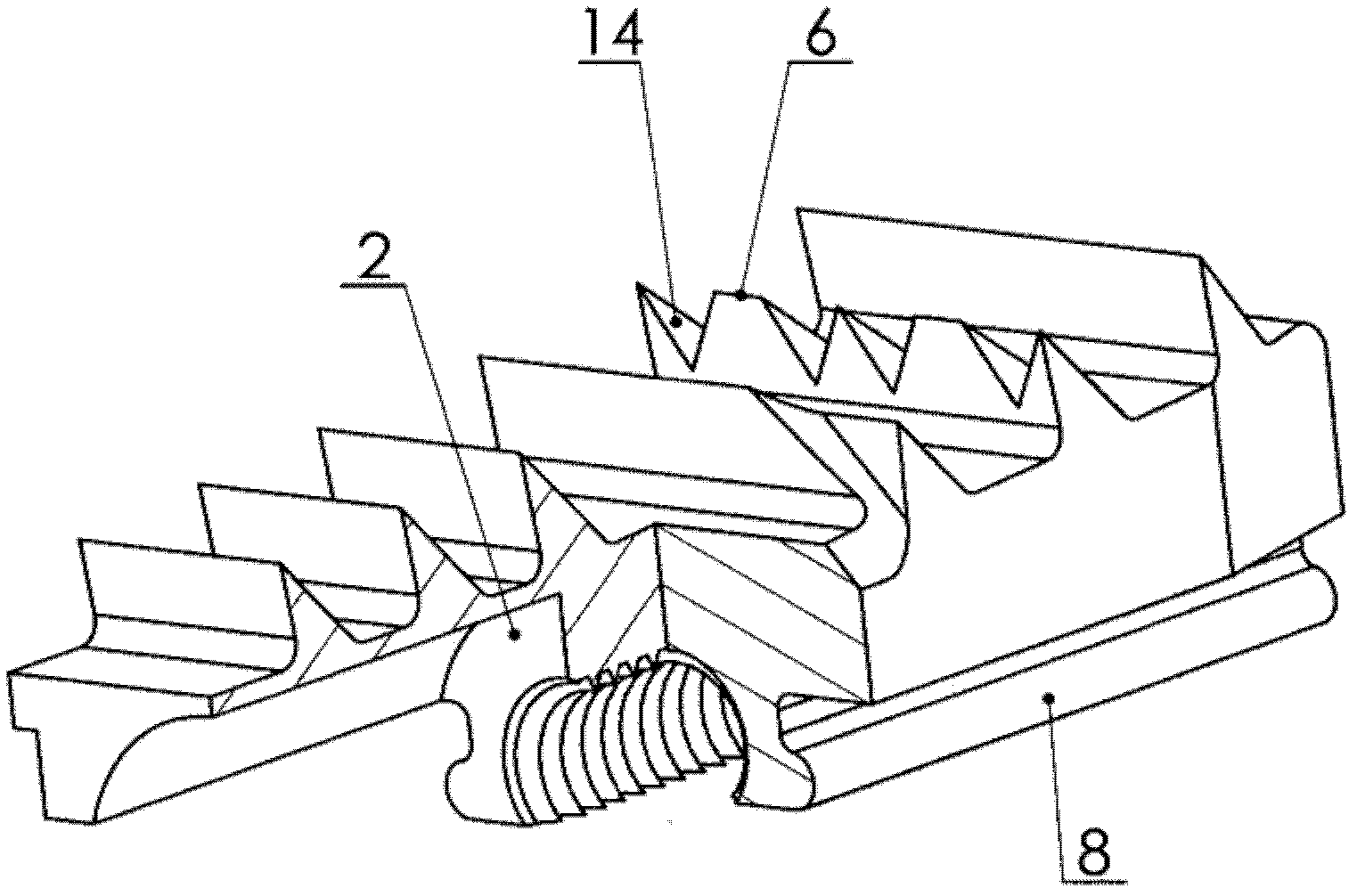 Device for surgical displacement of vertebrae