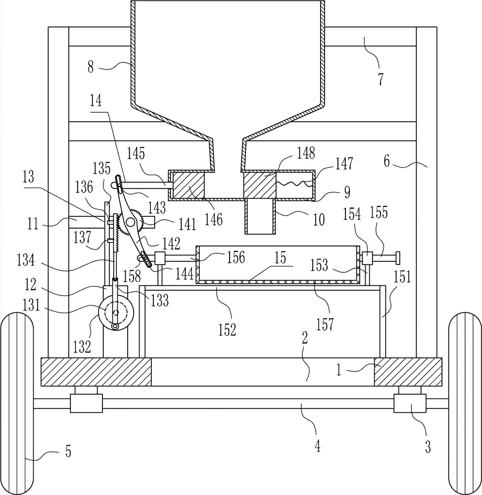 Agricultural land uniform fertilization apparatus