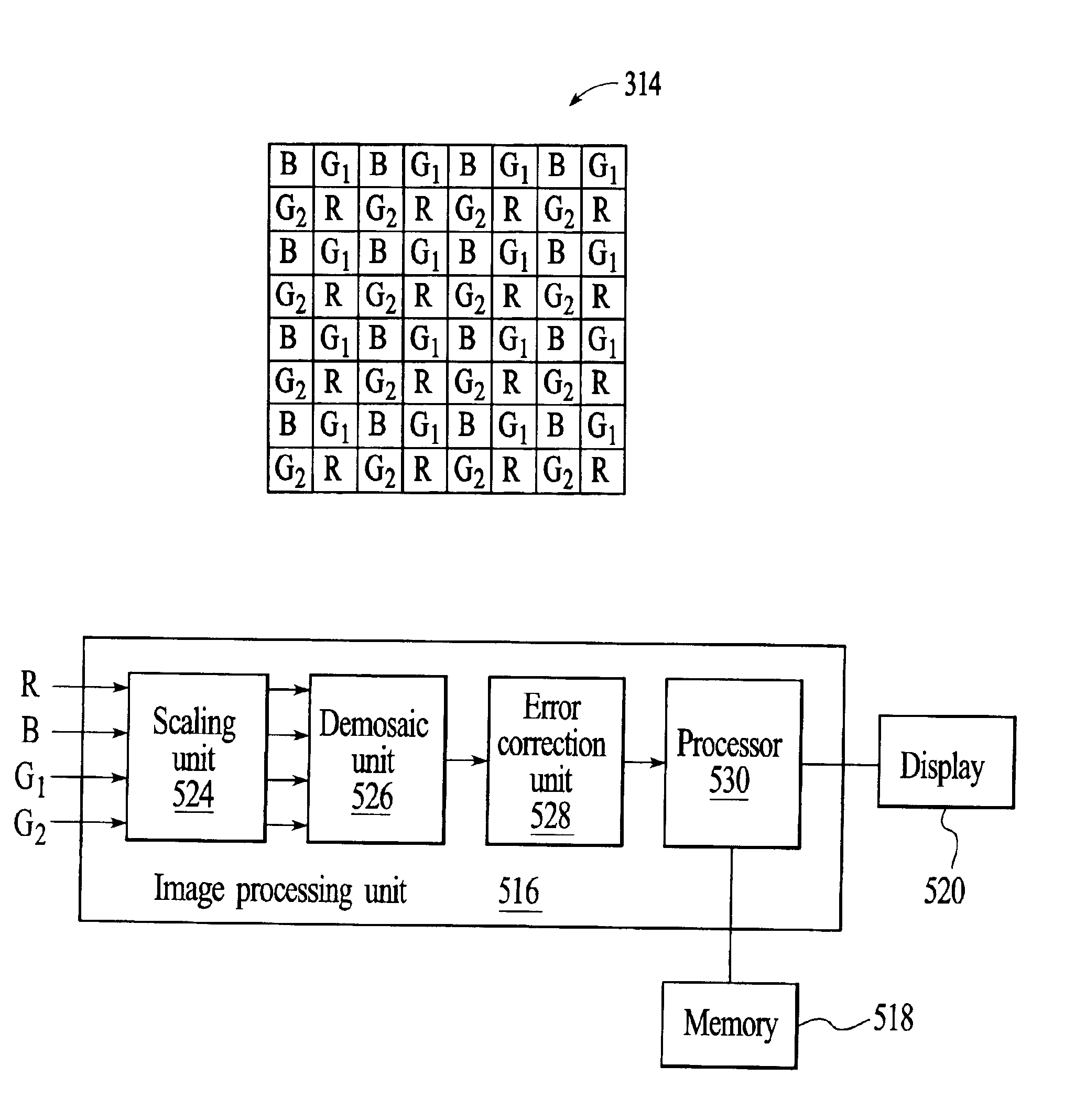 System and method for capturing color images that extends the dynamic range of an image sensor using first and second groups of pixels