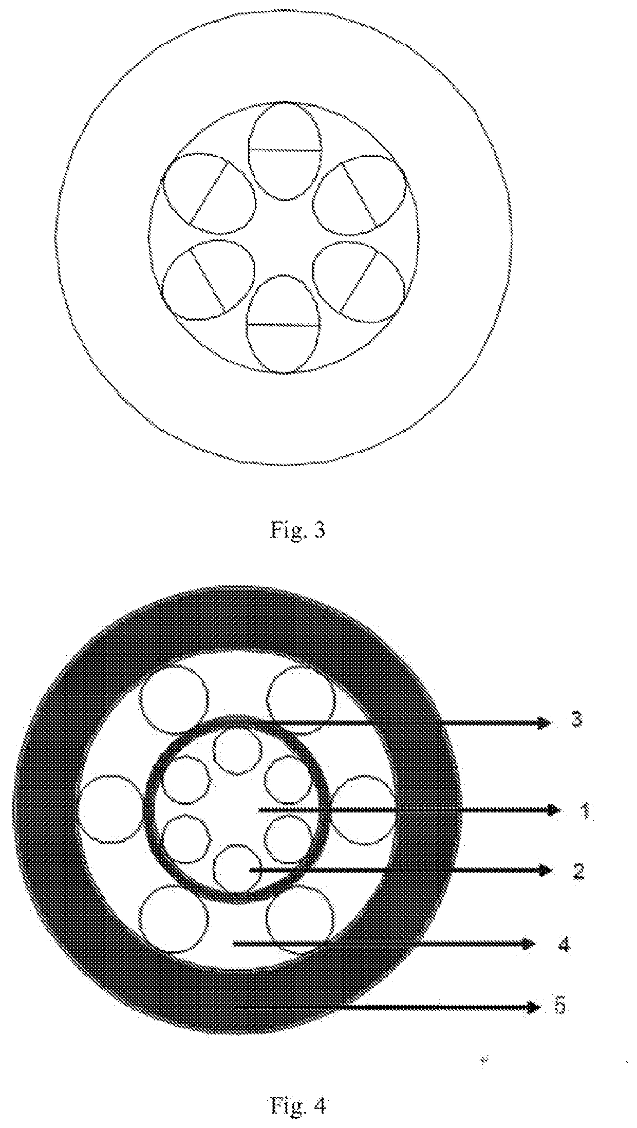 Anti-resonant hollow core optical fiber having multiple resonant layers