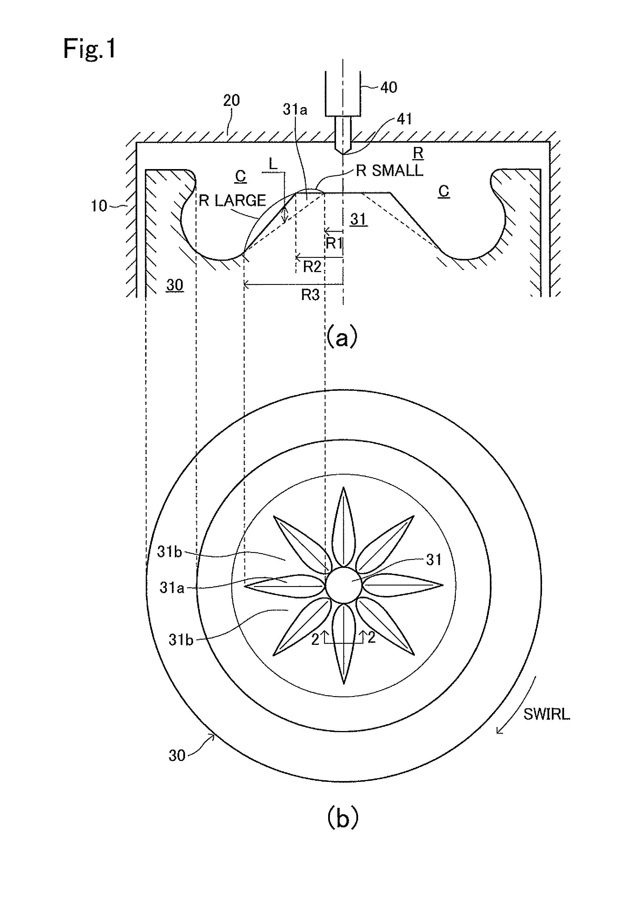 Direct-injection type engine