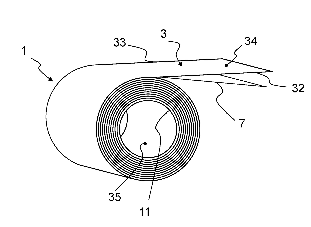 Thin glass roll and method for producing same