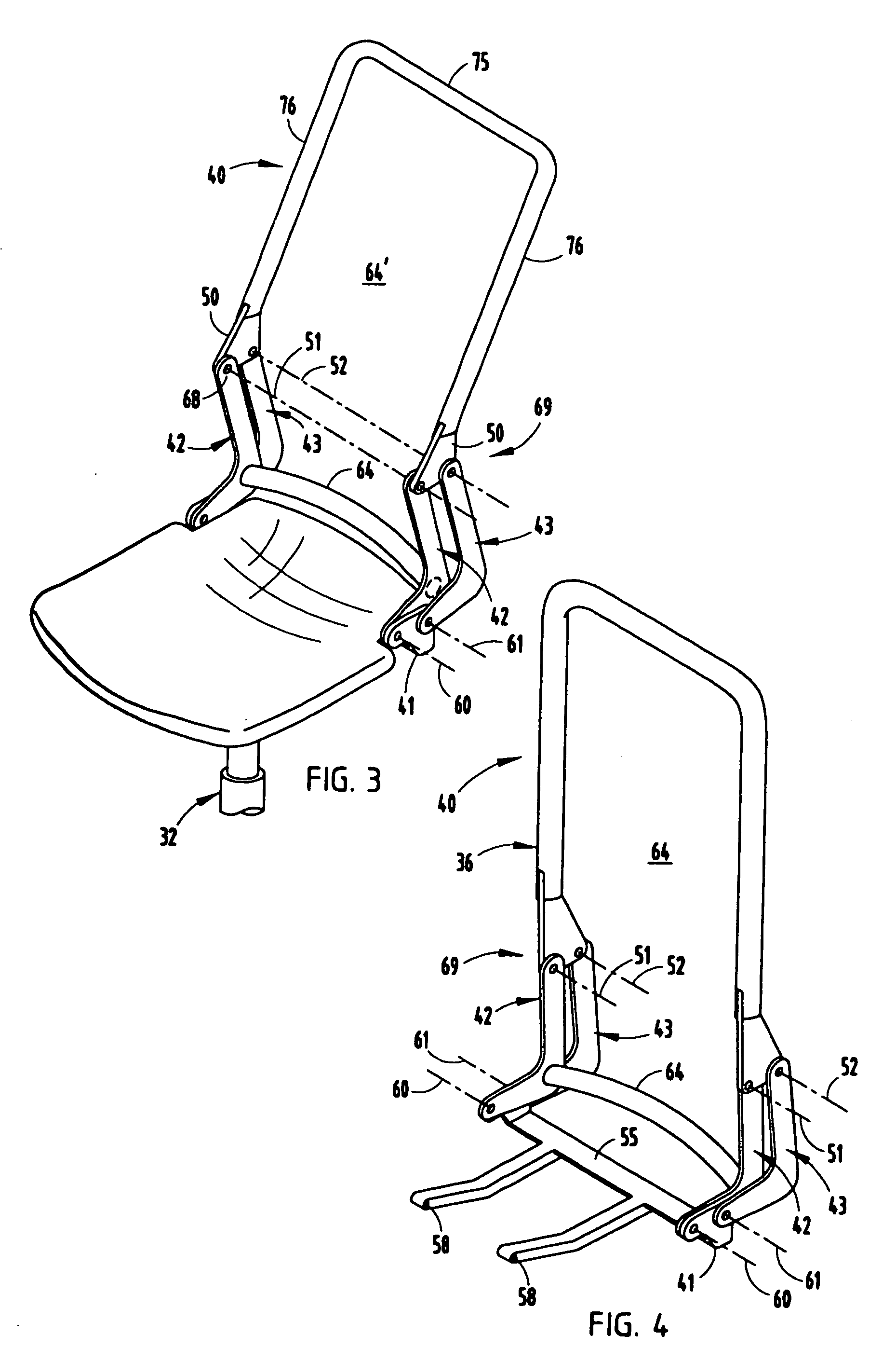 Seating with shape-changing back support frame