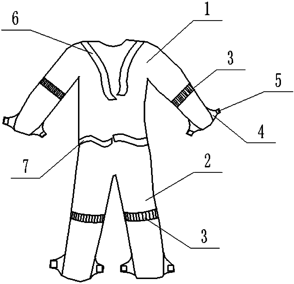 Forging workshop work clothes for isolating heat radiation