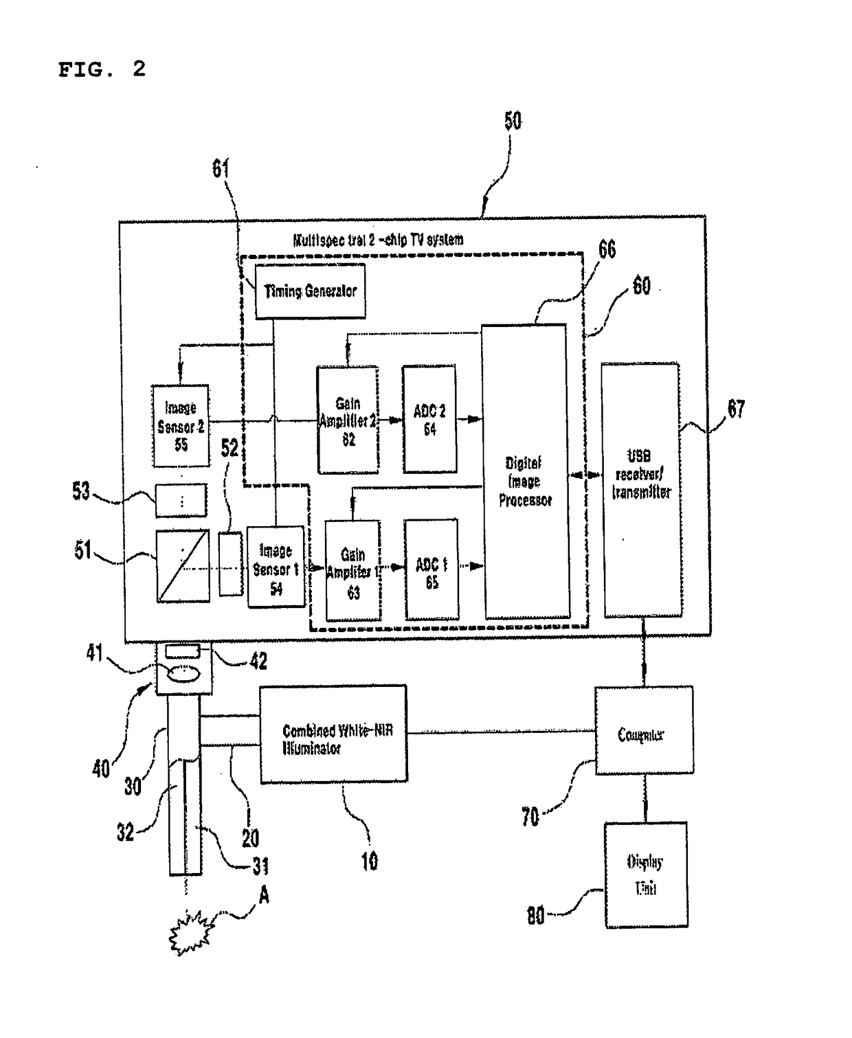 Apparatus and method for detecting nir fluorescence at sentinel lymph node