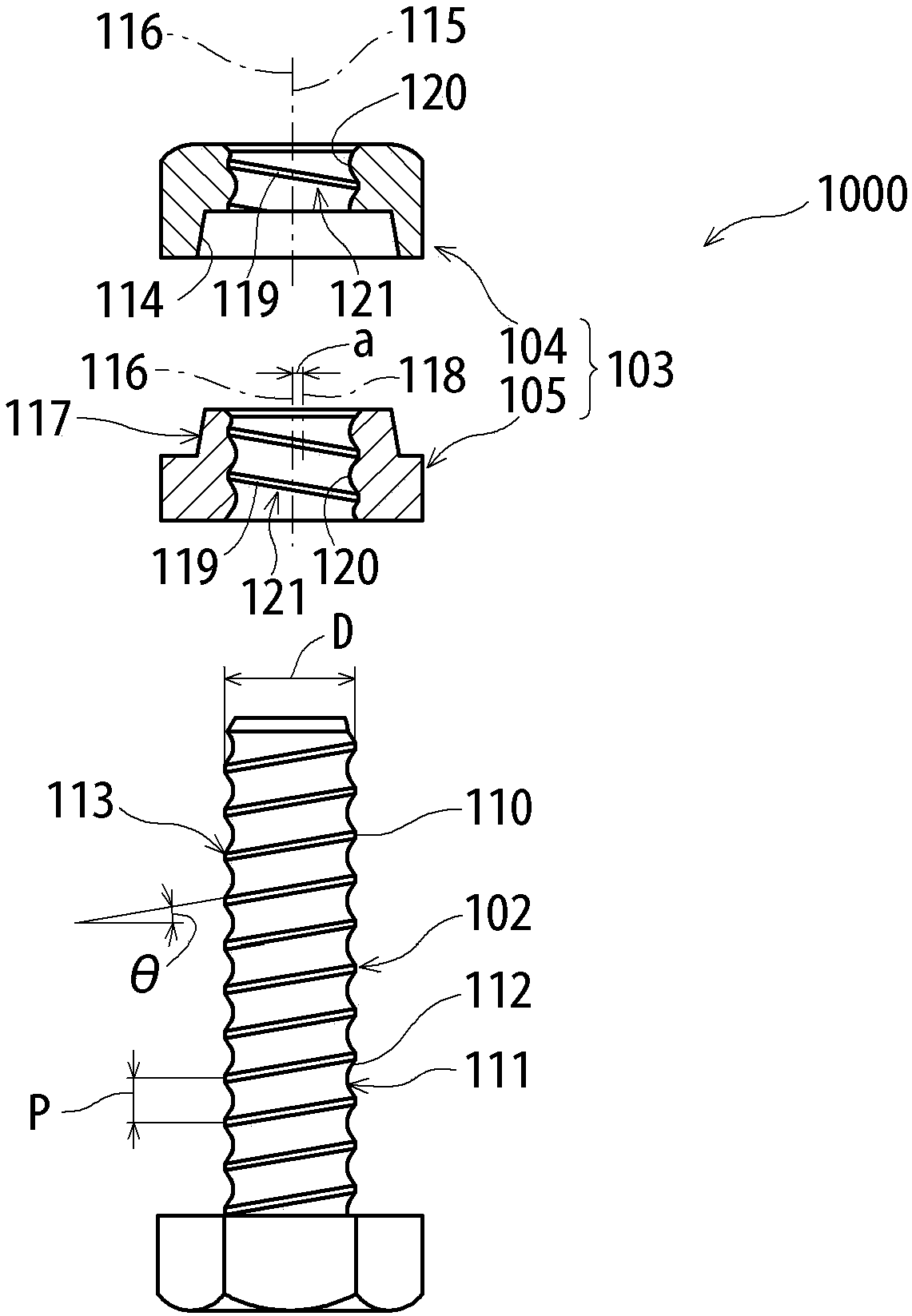 Nut and fastening method