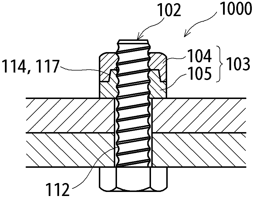 Nut and fastening method