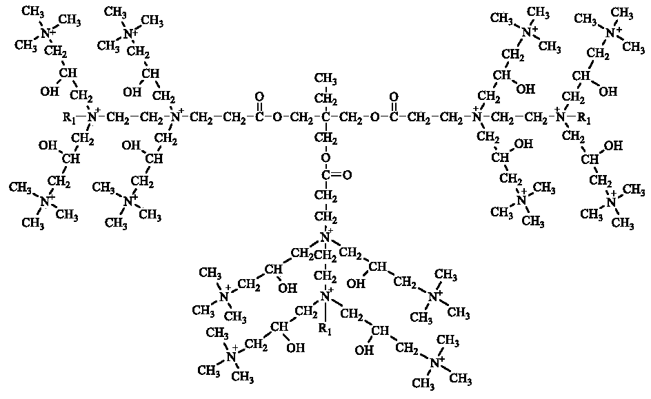 A kind of cationic surfactant carrying intensive charge and its preparation method and application