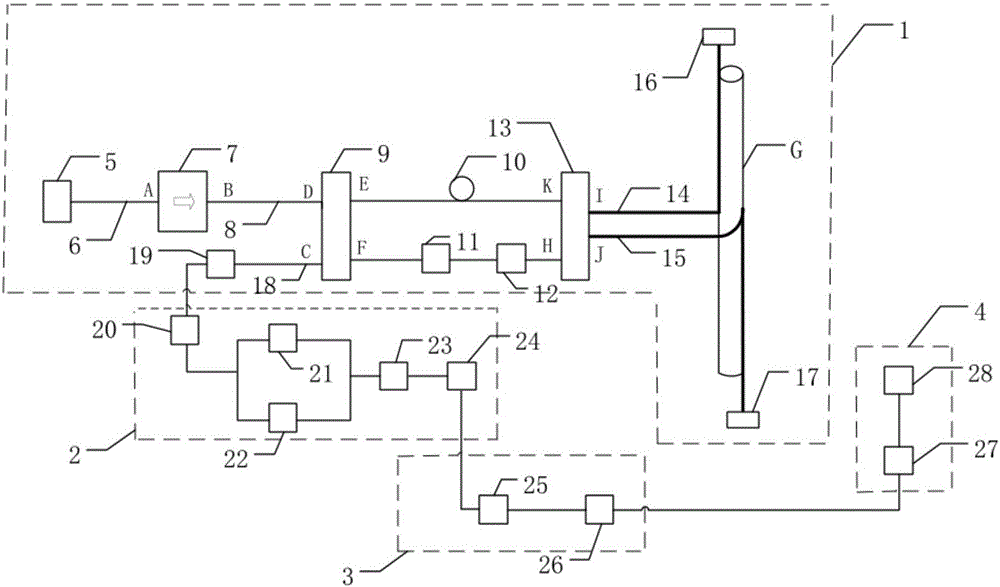 Optical fiber pipeline detection device based on 2*2 coupler and double Faraday rotator mirrors