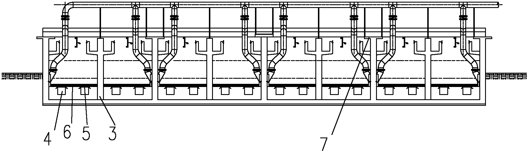 Denitrified deep bed biological filter tank