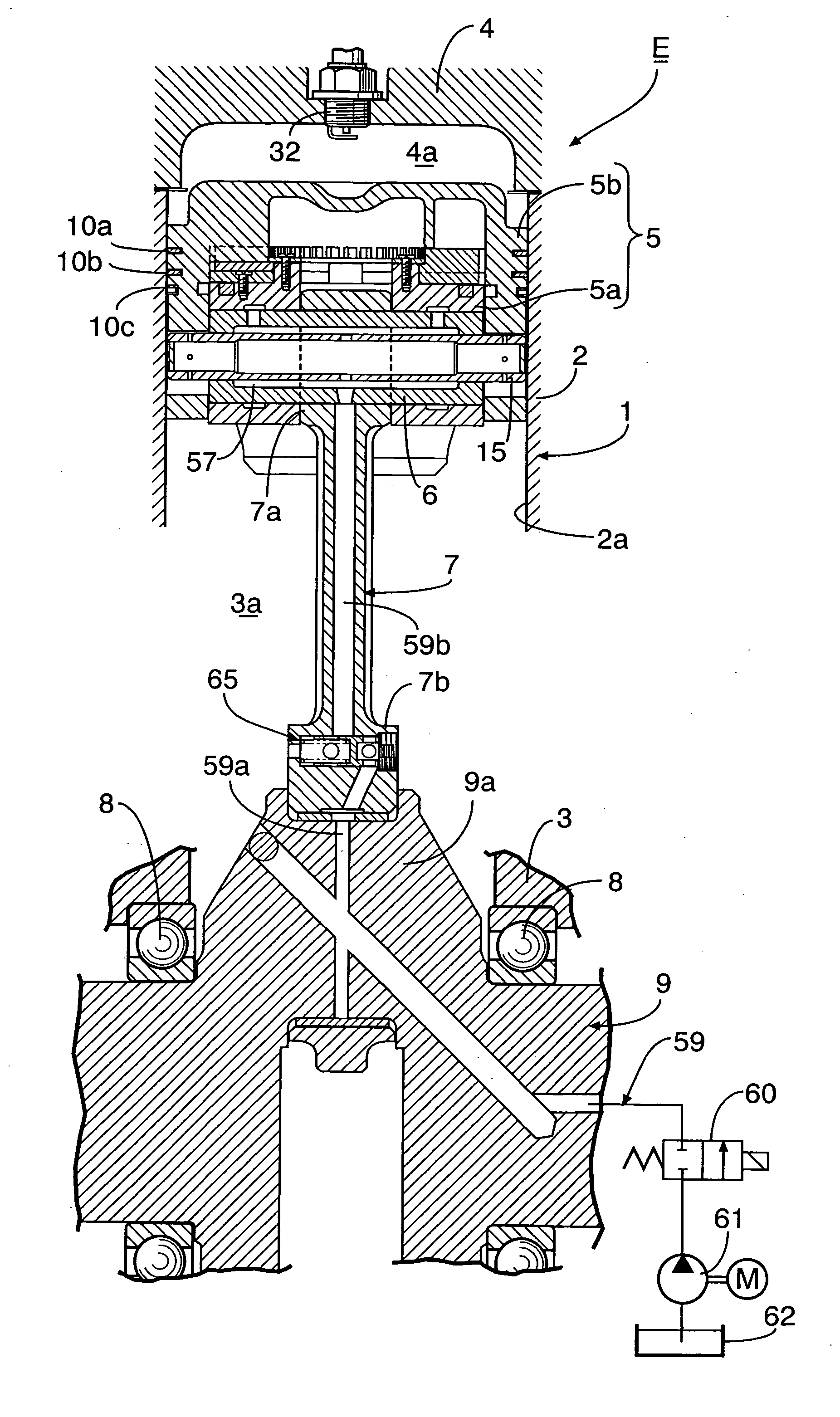 Control device for hydraulic actuator in piston